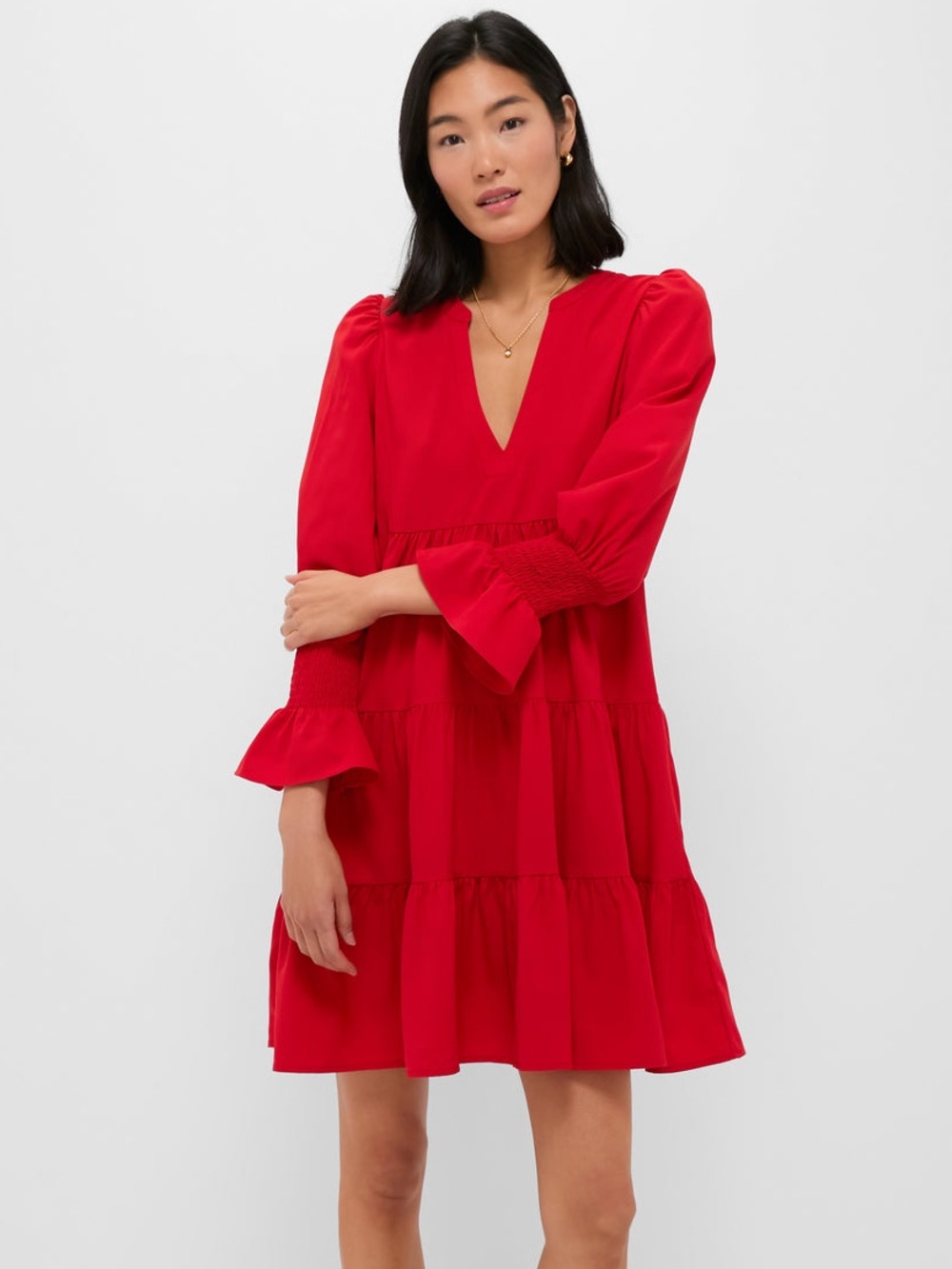 Tuckernuck Pomander Place Kenzo Red Mini Dress Long Sleeve XS - Picture 7 of 16